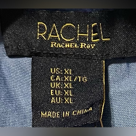 Rachel Roy Colbalt Blue V-Neck Lightweight and Flowy Blouse Size XL - Picture 5 of 8